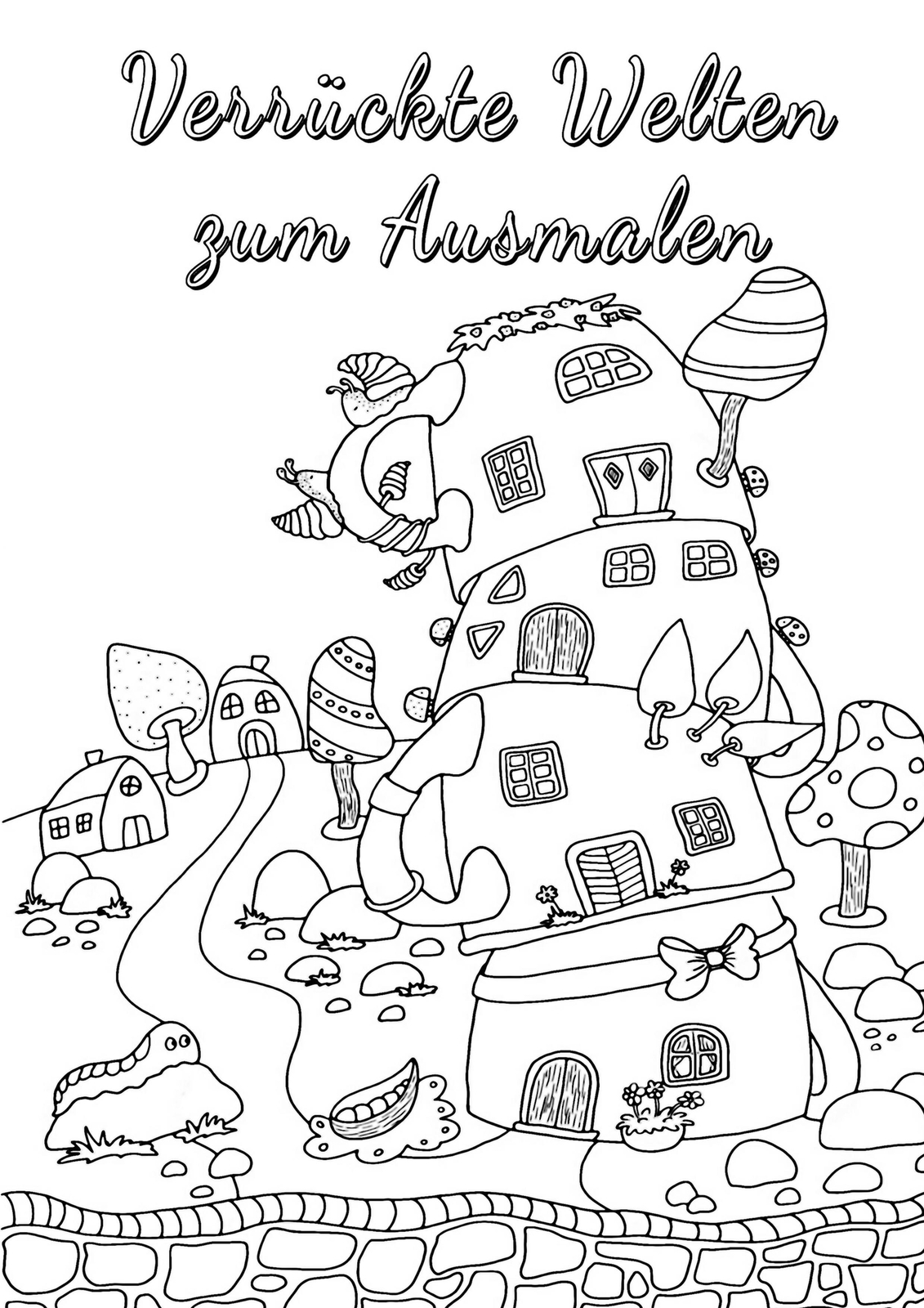 Heike Langenkamp | Verrückte Welten Zum Ausmalen | Taschenbuch |