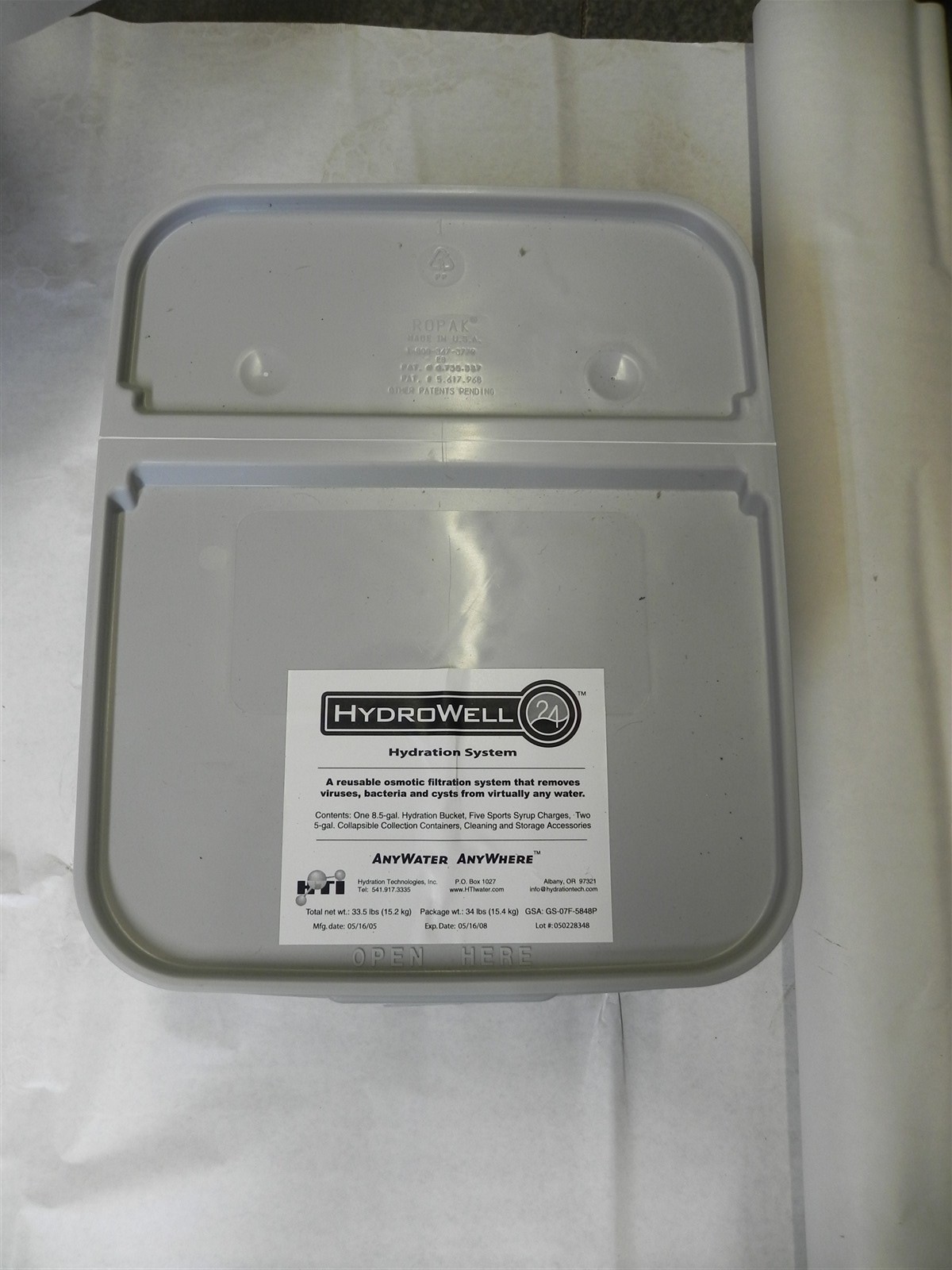 HYDROWELL OSMOTIC FILTRATION SYSTEM KIT REMOVES VIRUS BACTERIA CYSTS FROM WATER