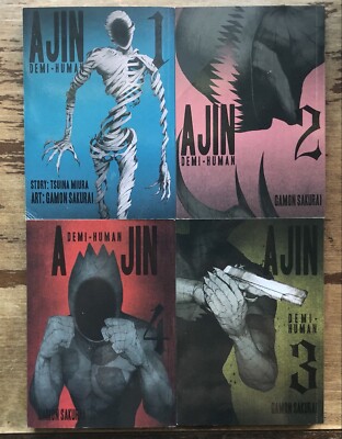 Ajin Demi-Human Vol 1-4 English Manga Gamon Sakurai ALL 1st Editions