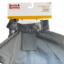 BOOTS BARKLEY Dog Cat Jacket Small Gray Reflective Warm Jacket Up To 20 NEW