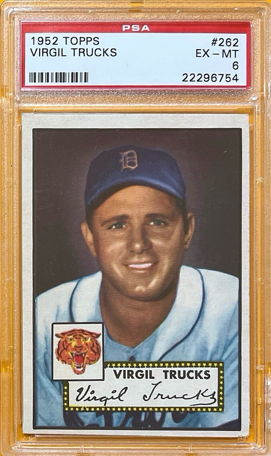 1952 Topps - Semi-High # #262 Virgil Trucks - PSA 6
