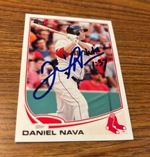 2013 Topps Daniel Nava Boston Red Sox Autographed Baseball Card #US185