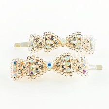 USA Quality Bobby Pin Rhinestone Crystal Hair Clip Hairpin Wedding Gift GOLD B13