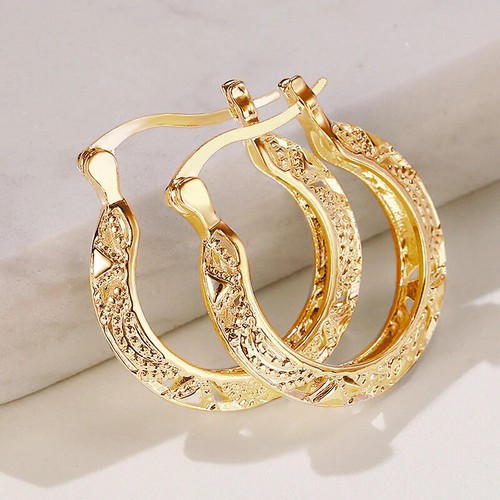 2024 Aretes Argollas En Oro Pendientes Joyería Fina De Moda Regalos Para Mujer
