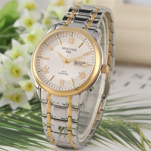Luxury Holuns Watch Men Automatic Mechanical Wrist Watches Steel Band Date reloj - Picture 8 of 10