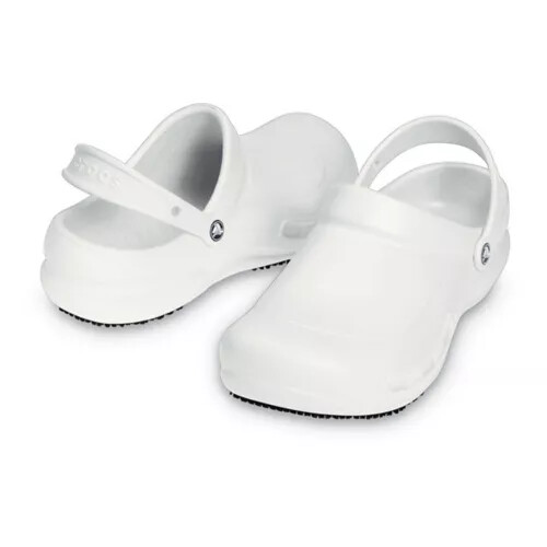 Crocs Bistro Clog White Work Shoes Anti Slip Unisex US Size  display picture 3