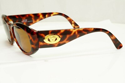 Gianni Versace 1996 Vintage Gold Medusa Biggie Sunglasses MOD 4V4