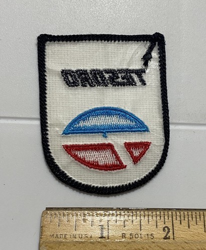 Tesoro Gas Oil Refinery Logo Red White Blue Embroidered Patch Badge NOS - Picture 3 of 3