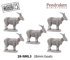 10mm / 15mm / 20mm / 25mm / 28mm Goats for Wargames / Tabletop Games (NML3)