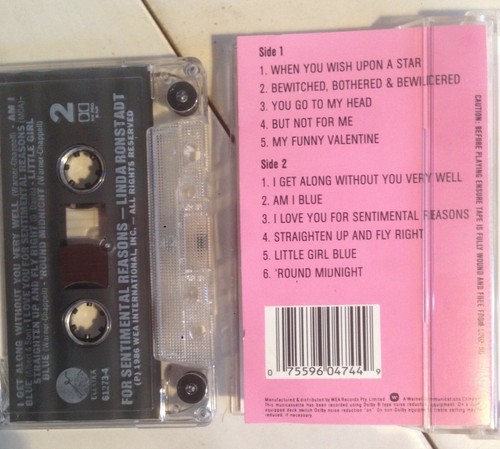 LINDA RONSTADT 11-track Cassette Linda & Nelson Riddle FOR SENTIMENTAL REASONS - Picture 2 of 3