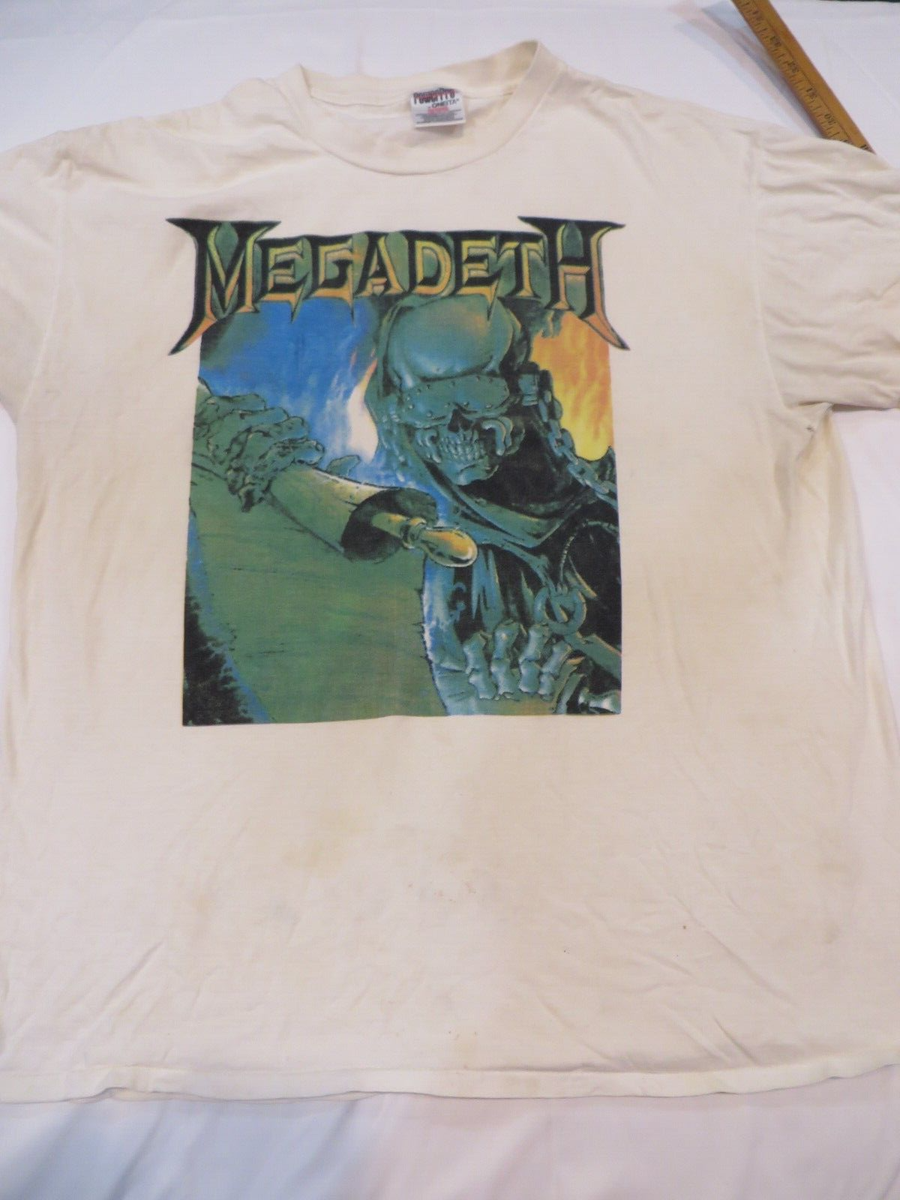 VTG 90s Megadeth Chaos Comics 1997 Cryptic Writings T Shirt size X 
