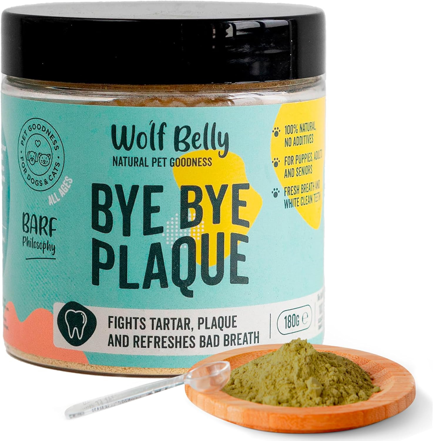 Wolf Belly Polvere Denti Cane 180g | Alternativa Spazzolino Bio