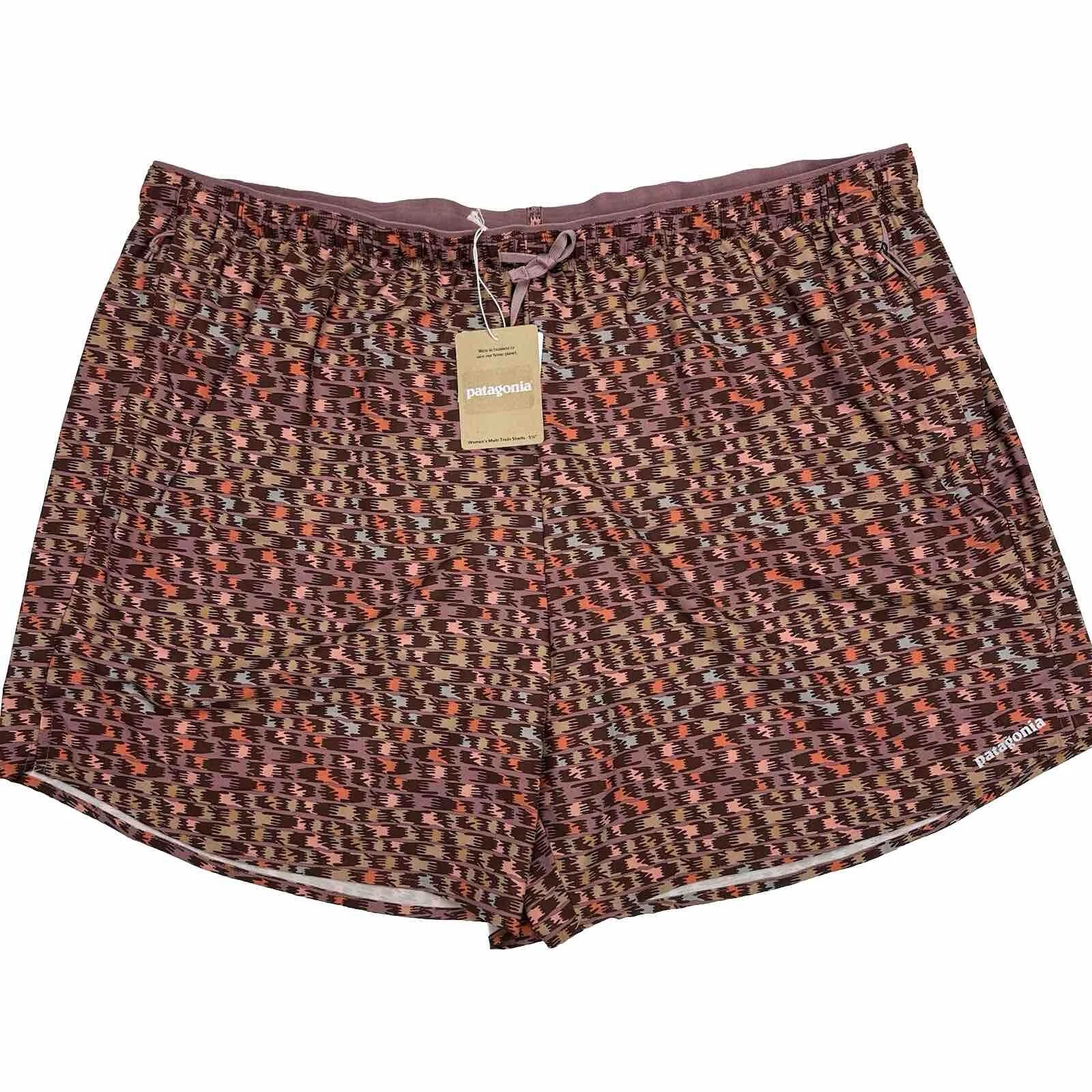 Patagonia Multi Trails Shorts Sz 2XL Intertwined Hands Evening Mauve 5.5" Inseam