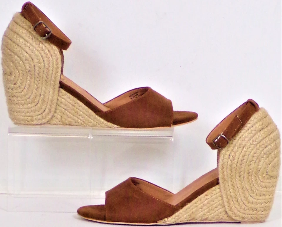 COCONUTS BY MATISSE Talla 8M HORIZON Marrón 2 Correas Cuña Tacón Alpargata Sandalias Foto 3 de 4