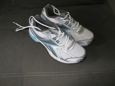 Reebok Womens Pheehan Running Shoes Gray Blue V48124 Low