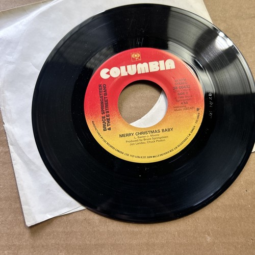 Bruce Springsteen War/Merry Christmas Baby 1986 Columbia 45 - Picture 4 of 4
