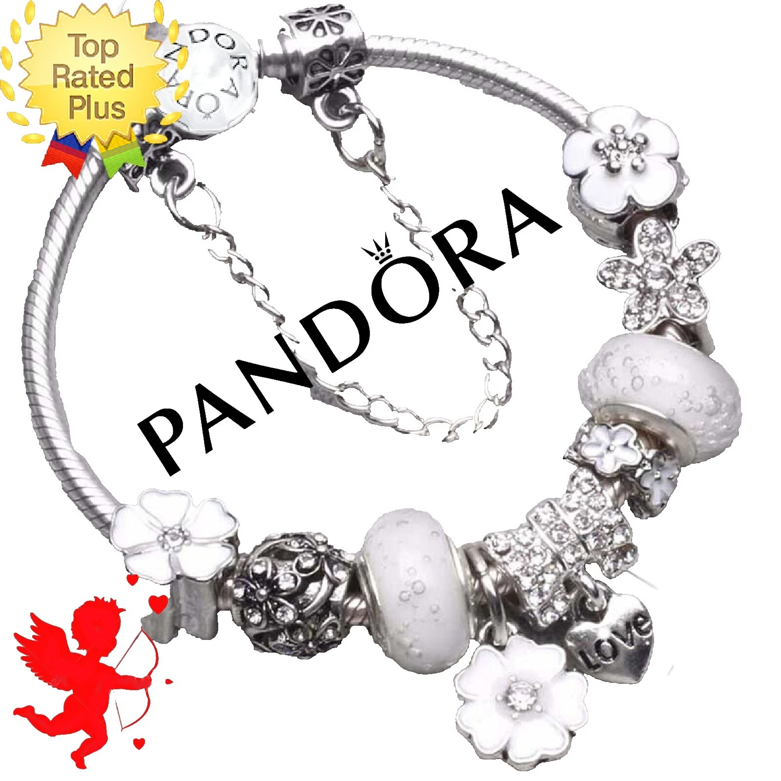 Joyería de Moda Chapado En Plata Blanca PANDORA