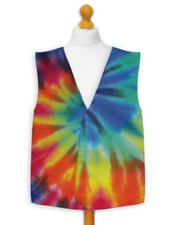 Festival Tie Dye - Novelty Costume Fancy Dress Waistcoat 4 sizes available 