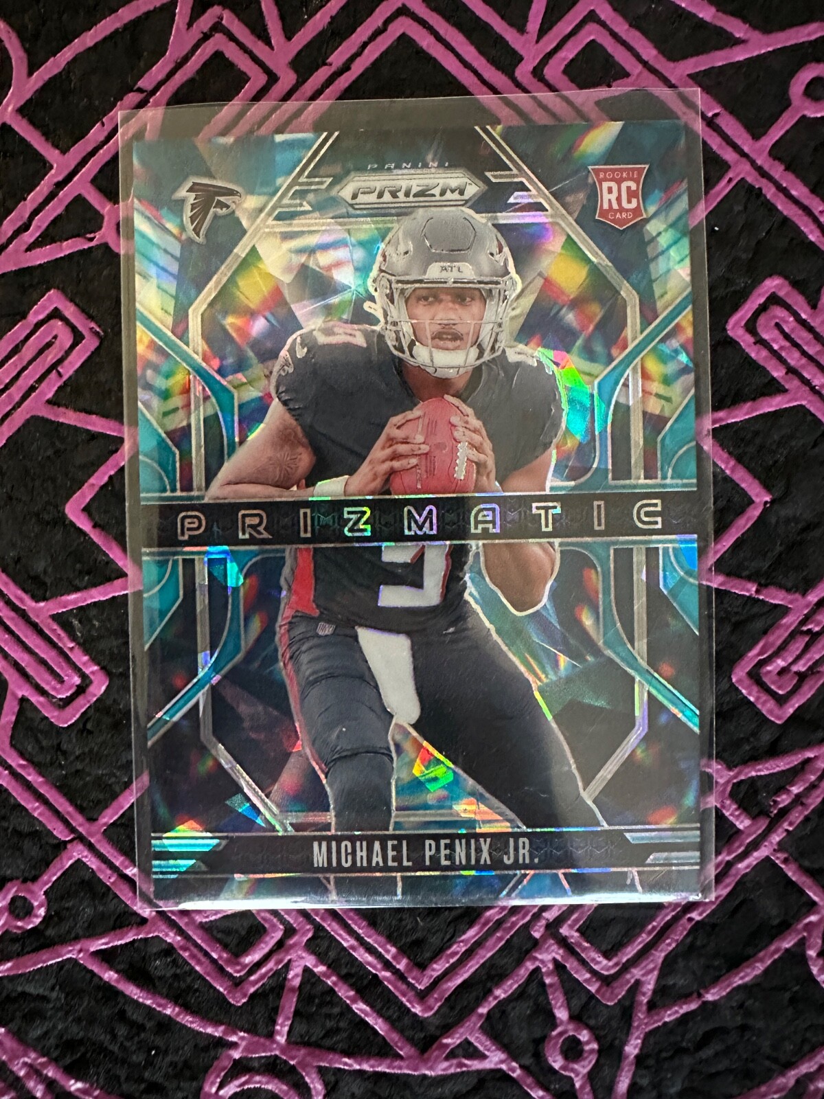 2024 Panini Prizm - Prizmatic Blue Ice Prizm #10 Michael Penix Jr. /99 (RC)