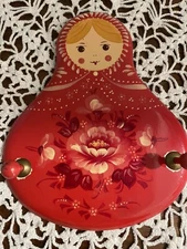 Authentic Old Vintage Matryoshka Nesting Doll Wall Hanger-Russia