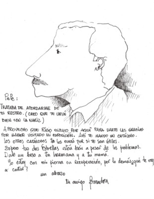 Drawing by Vicente R. Bonachea   Dedicated to Jose Veigas Zamora. Cuban Art