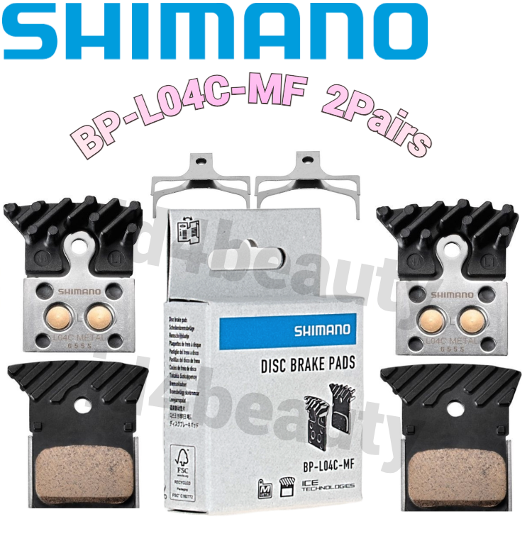 Shimano L04C Metal Disc Brake Pad w/Cooling Fin & Spring BRR9170 NIB
