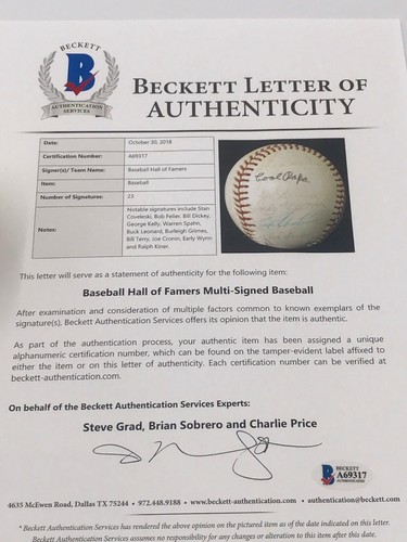 **RARE** MLB HOFers x23 Signed Ball sourced WARREN SPAHN COLLECTION (Beckett) - Picture 2 of 9