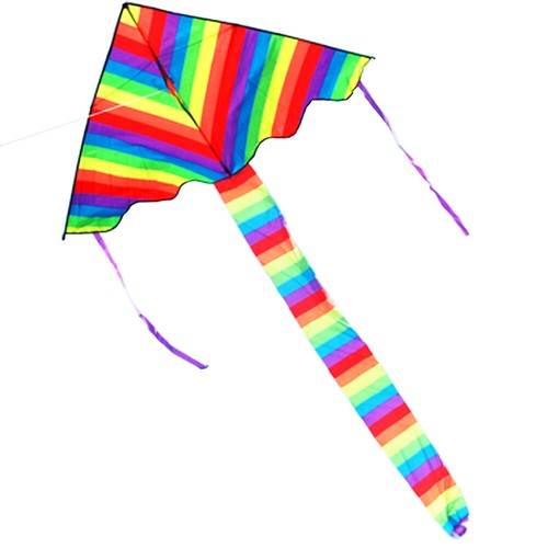 NEW Rainbow Delta Kite 60inch Kites For Kids Best Easy Flyer Easy to Assemble - Picture 6 of 8