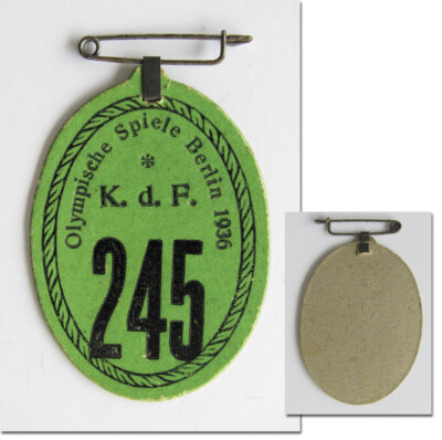 Insigne De Participation Aux Jeux Olympiques De 1936 - Berlin - Collection