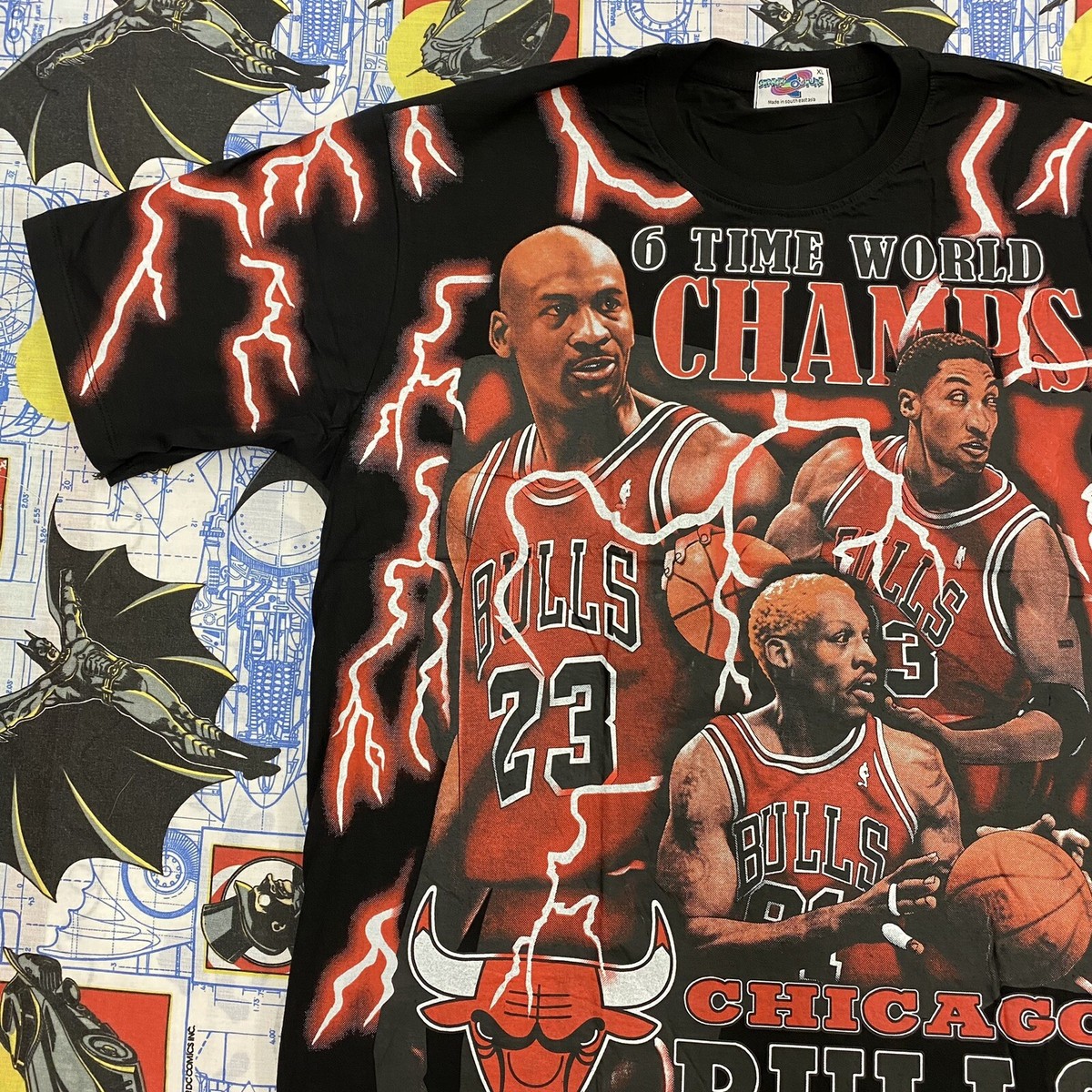 Chicago BULLS ブルズ　ロッドマンUSA製 Tシャツ NBA L Chicago BULLS ブルズ ロッドマンUSA製 Tシャツ NBA L シカゴ
