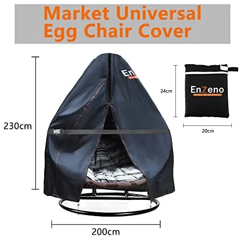 Outdoor Pod Double Egg Chair Cover Waterproof 2 Seat Heavy Duty
