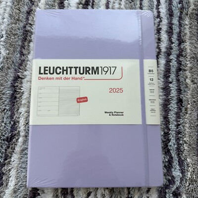 Leuchtturm 1917 Weekly Planner 2025 Size B5 Lined Hard Coveer