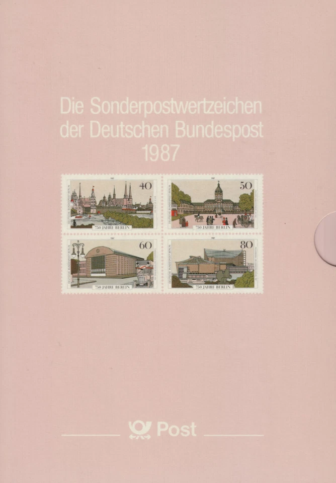 BUND JAHRBUCH 1987 KOMPLETT + ALLE POSTFRISCHEN MARKEN - MICHEL 75,-€ - Bild 1 von 1