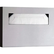Bobrick 221 Stainless Steel Toilet Seat Cover Dispenser, 15 3/4 x 2 x 11, Satin