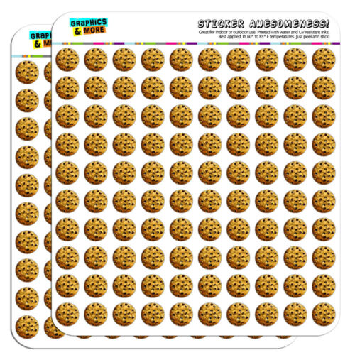 Chocolate Chip Cookie 0.5" Scrapbooking Crafting Stickers - Afbeelding 1 van 1