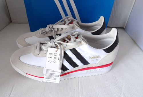 NWOB Authentic ADIDAS SL 72 RS White, Black, Red Men's Shoes Size 10 1/2 M - Picture 2 of 12