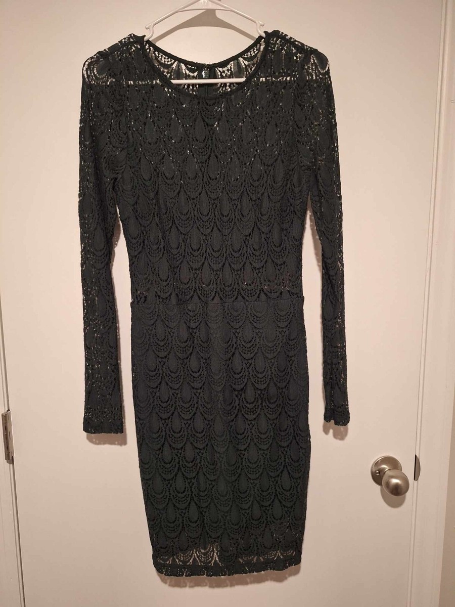 knee length dresses for ladies Vintage Green Baby Dress with Lace Trim
