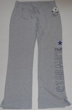 DALLAS COWBOYS AUTHENTIC APPAREL WOMEN'S SWEATPANTS S M L XL GRAY COTTON BLEND