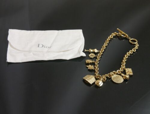 Autentica Collana Christian Dior Vintage Icona Logo Metallizzato #10084 - Foto 1 di 9