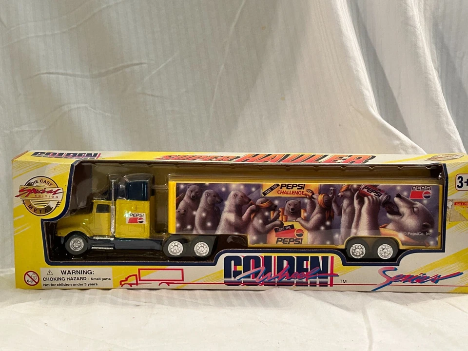 Литой и пластиковый полугрузовик Golden Wheel 1996 Pepsi Cola - Изображение 2 из 4