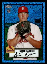 2021 Topps Chrome Platinum #122 Seth Elledge Blue Mini-Diamond #015/199