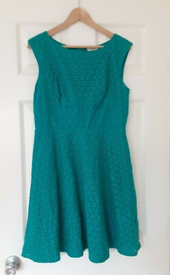 loft green eyelet dress In Show Eyelet Mini Dress main image 1