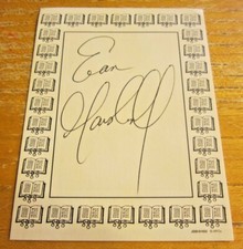 Evan Marshall Mystery Author Autographed Signed 3X4 Bookplate 