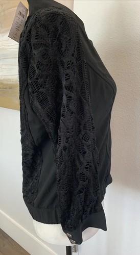 cache Jacket Coat Lightweight NWT $158 sz 6 Black embriodered - Picture 7 of 7