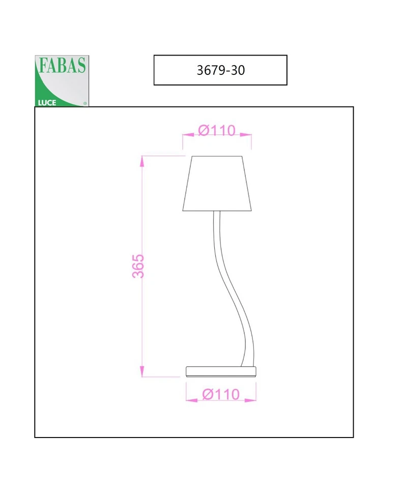 La Mia Luce Lampada Da Tavolo LED Judy 3679-30-189 Oro Dimmerabile IP54 - Immagine 3 di 4