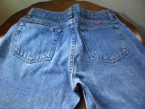 Kids Wrangler Jeans Husky Med Wash Adj Waist St Leg 100% Cotton Sz 14 Mexico - Picture 7 of 12