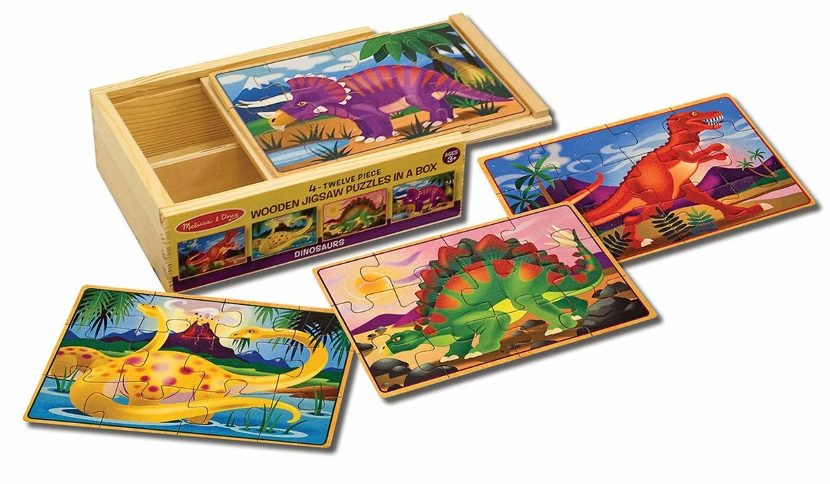 Melissa and doug 2024 4 wooden puzzles