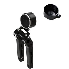 10" Tall 1.0" Handlebar Black Risers for Harley Softail Sportster XL 4.0" Gauge 