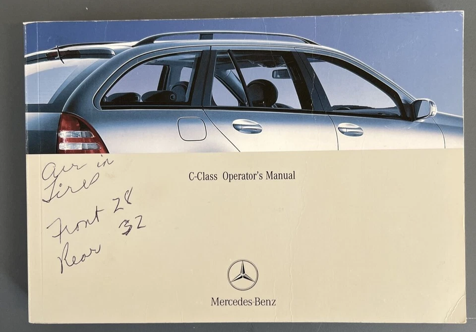 Juego de manual de operador genuino Mercedes Benz Clase C C240 2003 con estuche de cuero Foto 2 de 4