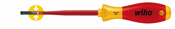 Wiha Softfinish Vde Electric Slimfix Schlitz Schraubendreher 3201 Sf 6,5X150-image